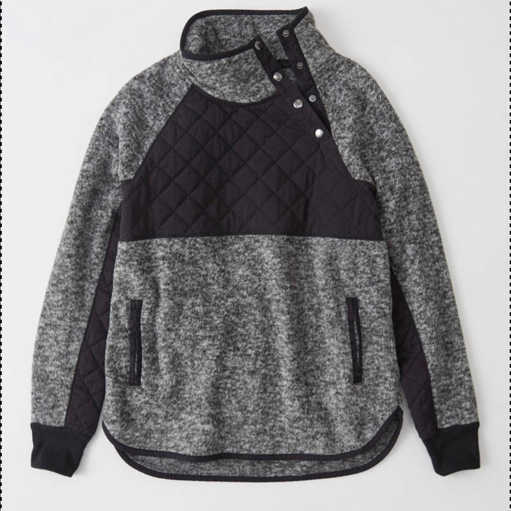 Abercrombie Asymmetrical Snap-Up Fleece